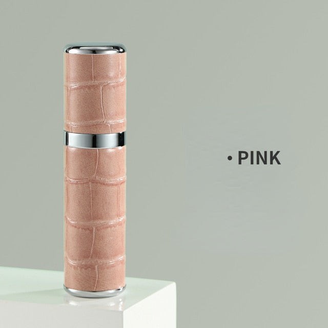Refillable Travel Perfume Atomizer – 5ml Capacity, Leather Cover & Universal Fit