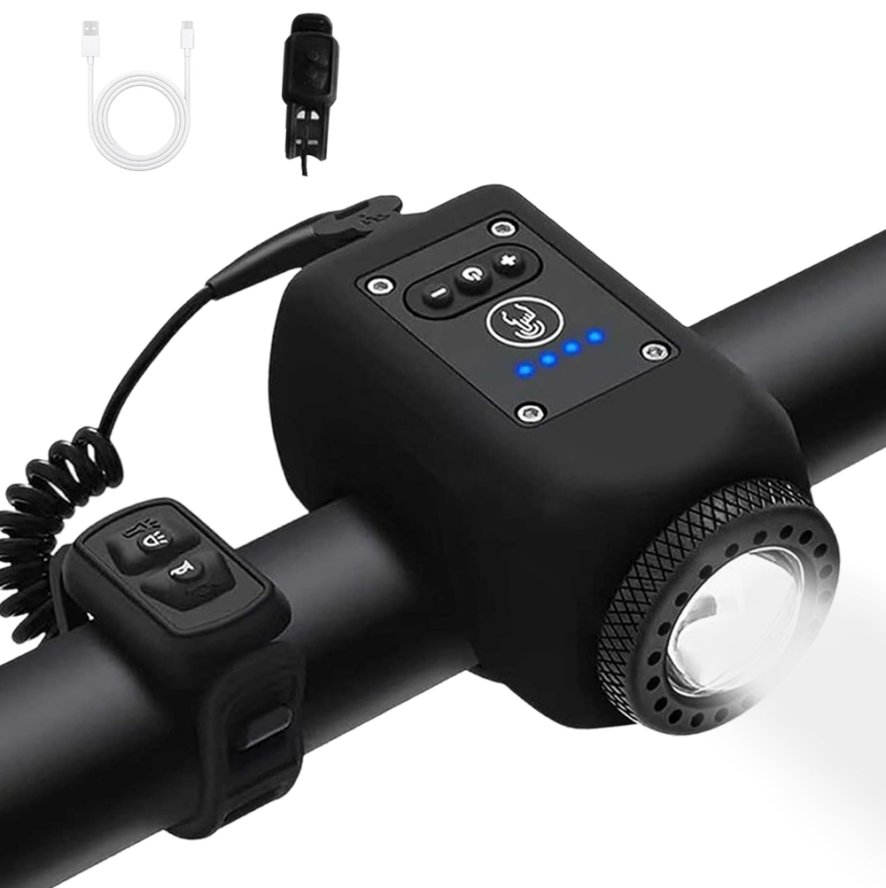 2-in-1 Bike Light & Horn – 12 COB LEDs, 110dB Horn & USB Rechargeable