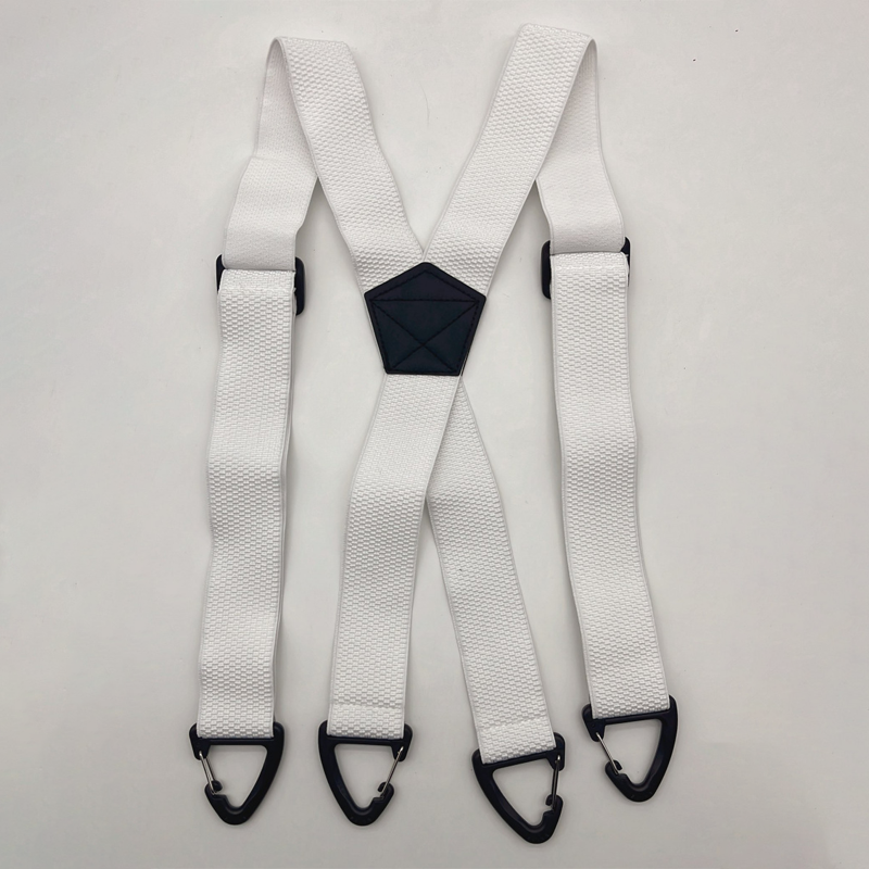 Men's Adjustable Y-Back Suspenders – 3.8cm Padded Straps, 120cm Length & Strong Clips