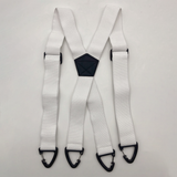Men's Adjustable Y-Back Suspenders – 3.8cm Padded Straps, 120cm Length & Strong Clips