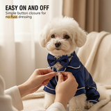 Pet Pajamas – Satin-Finish Acrylic, Snap Buttons & Sizes XS–XL for Dogs & Cats