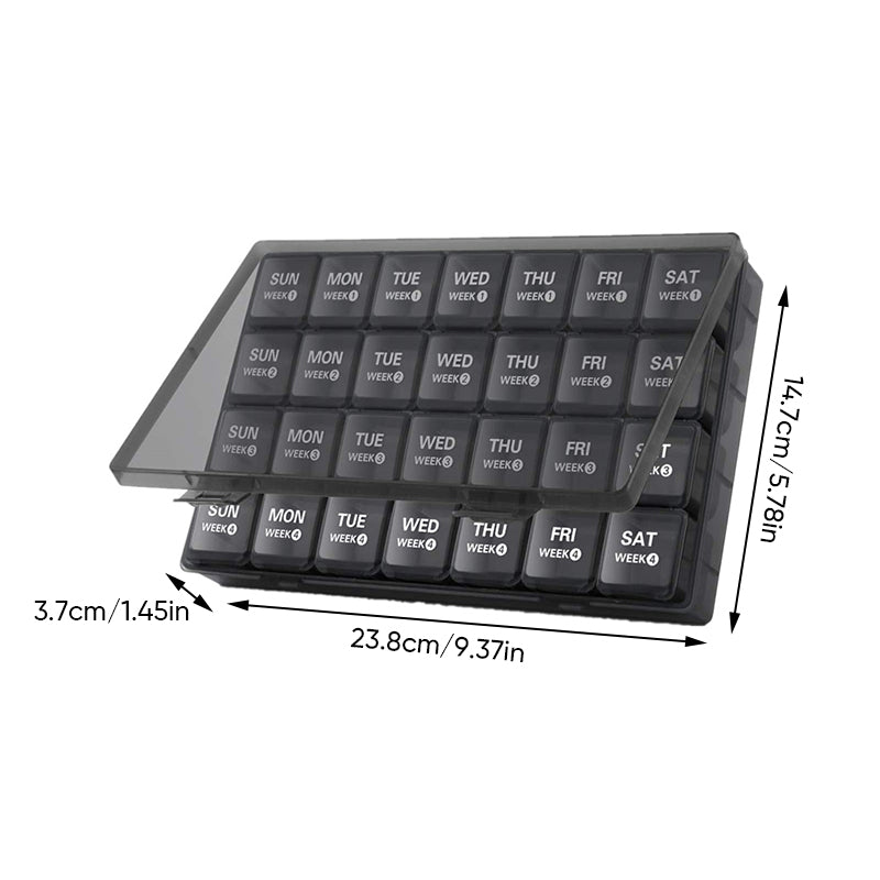 Medikamenten-Organizer 28 Fächer – Wochendispenser für Tabletten