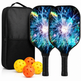 Pickleball Paddle Set Lightweight Graphite Rackets Balls