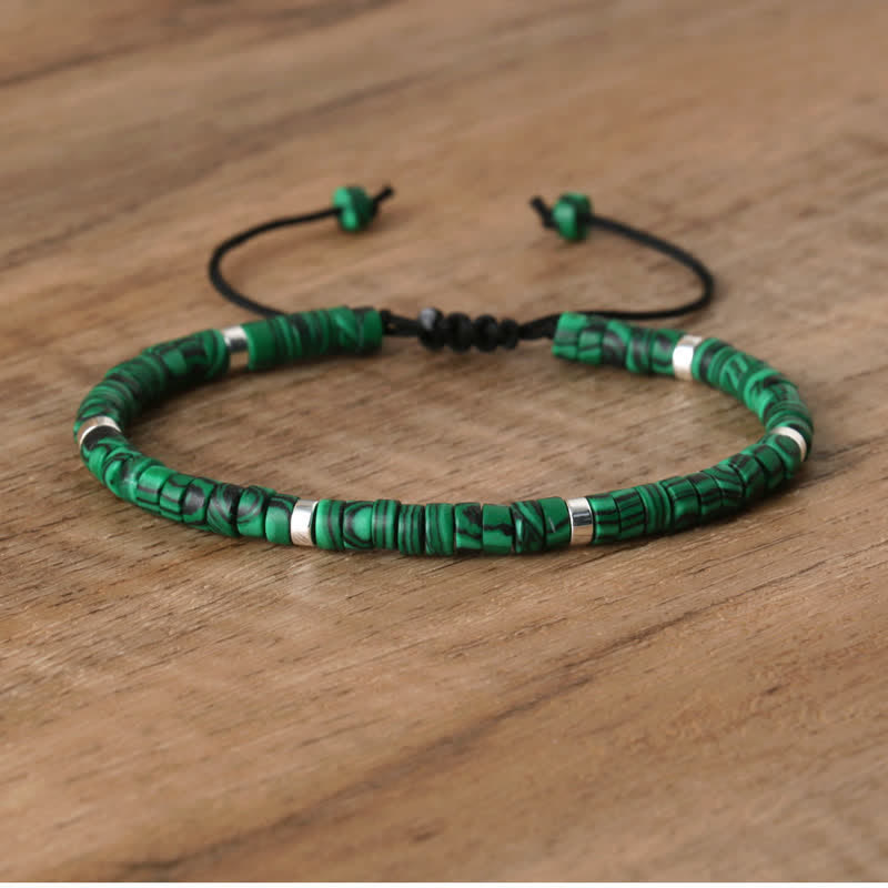 Seraphina – Braided Bracelet with 2.4mm Natural Stone Beads
