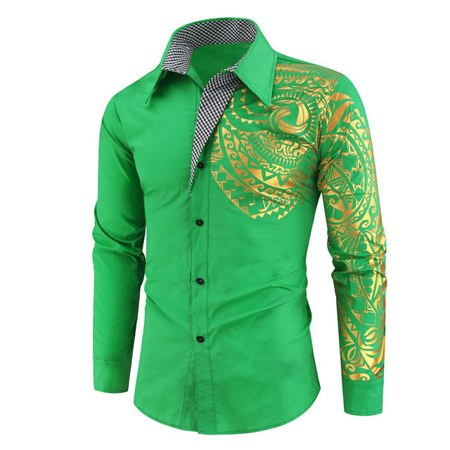 Darius – Men's Shirt with Gold Details