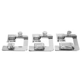 Rolled Hemmer Foot Set – 3-Piece Stainless Steel, 12/18/25mm for Sewing Machines