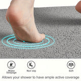 Non-Slip Loofah Shower Mat – Quick-Drying PVC, 53×53cm & 2200 g/m² Density