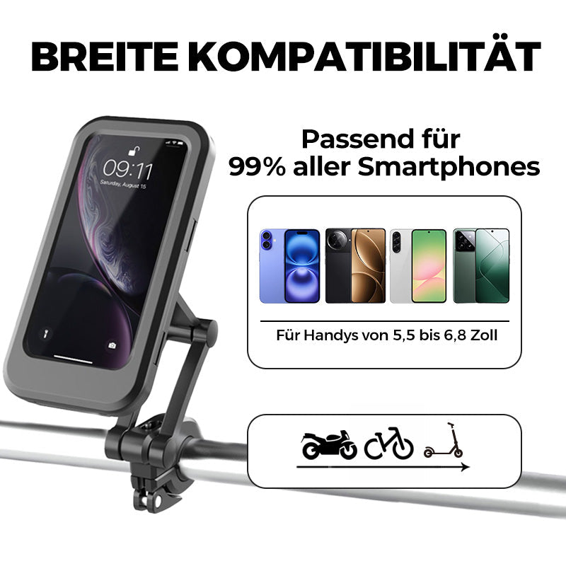 Optimized Product Title: **Wasserdichte Smartphone-Halterung für Fahrrad und Motorrad – Universelle Handyhalterung mit 360° Drehung und Touchscreen-Funktion** 

This title includes relevant keywords and highlights key features to attract more clicks on Go