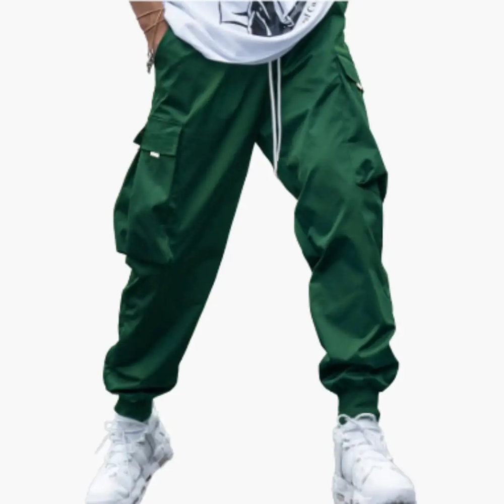 Men's Cargo Jogger Pants – Drawstring Waist & Elastic Cuffs