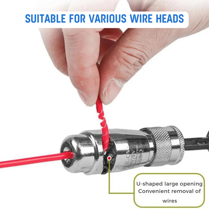 Cable Stripper & Twist-Lock Connector Set – 5-Piece Drill-Powered Aluminum Alloy Kit