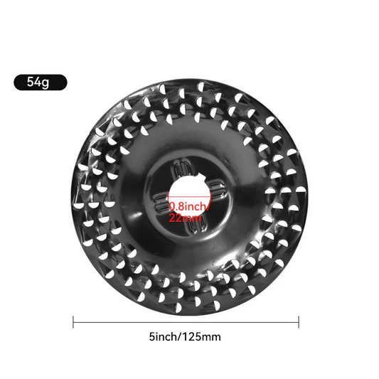 Wood Carving Grinding Disc – 125mm, Carbide Hollow Teeth, for Angle Grinders