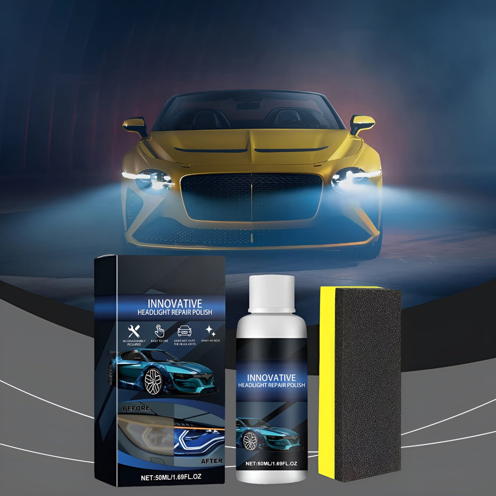 Headlight Restoration Kit – 50ml, Oxidation & Yellowing Remover with UV Coating