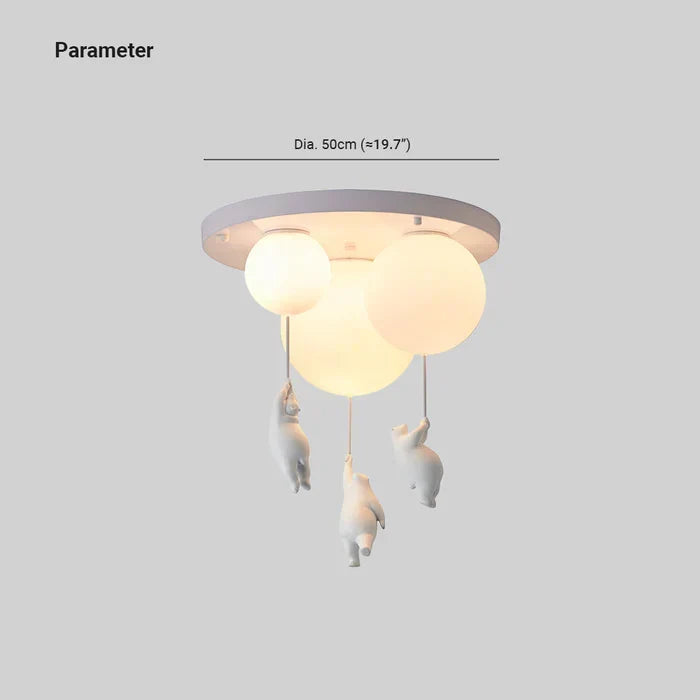 Kids' Ceiling Lamp with Bear and Balloon - CloudBear