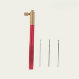 Tambour Beading Crochet Set – 3 Steel Needles 0.7-1.2mm, Aluminum Handle for Embroidery