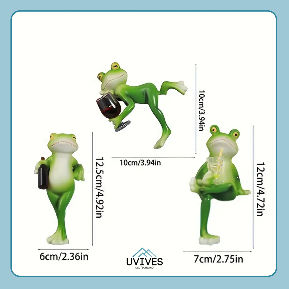 Frosch-Figur für Blumentöpfe und Garten