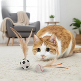 Enhanced Product Title: "FeatherBounce Katzenspielzeug - 3er-Set | Interaktives Spielzeug für Katzen mit Federn | Fördert Spiel und Bewegung" 

This title includes keywords that can help improve visibility in Google Shopping while clearly describing the p