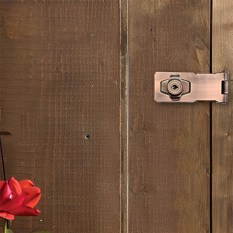 Cabinet Hinge Lock – Zinc Alloy, Screw or Adhesive Mount & 2 Keys