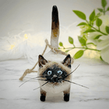 Handcrafted Unique Cat Christmas Ornament - Purrfect Holiday Decor for Cat Lovers