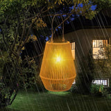 Handwoven Solar Garden Light – Warm White LED, Waterproof Pathway Lantern