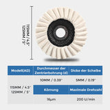 Wool Felt Polishing Disc – Angle Grinder, 115mm & 125mm Mirror Finish