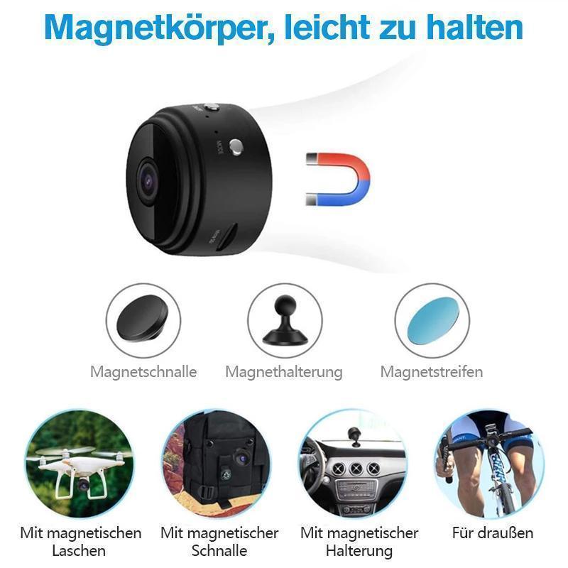 WiFi Mini Camera – 1080P, Magnetic Mount & Infrared Night Vision