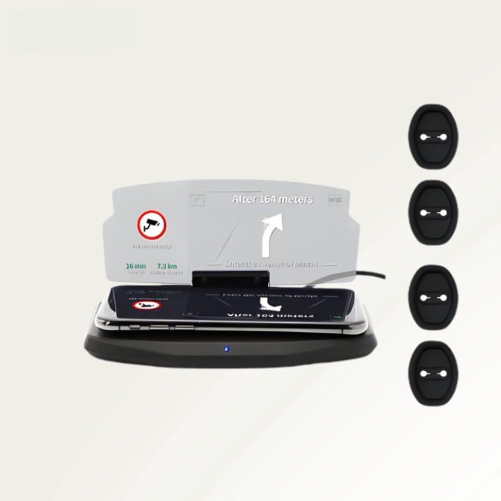Car Heads-Up Display – Wireless Charging, 1.8-Inch TFT & Windshield Projection