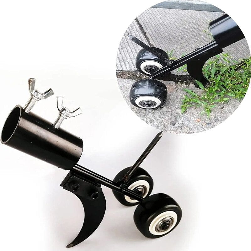 Stand-Up Weed Puller with Wheels – Metal Blade, Adjustable Length & Back-Saving Design