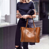 Women's Leather Handbag – Large Capacity, Adjustable Strap & 30×12×26cm PU Leather