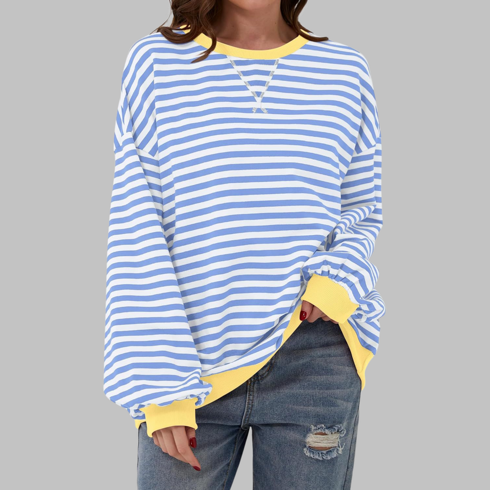 Optimized Product Title: LUKA™ Striped Long Sleeve Casual Sweatshirt with Round Neck - Stylish & Comfortable Everyday Wear

This title includes relevant keywords while enhancing clarity and appeal for potential customers.