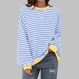 Optimized Product Title: LUKA™ Striped Long Sleeve Casual Sweatshirt with Round Neck - Stylish & Comfortable Everyday Wear

This title includes relevant keywords while enhancing clarity and appeal for potential customers.