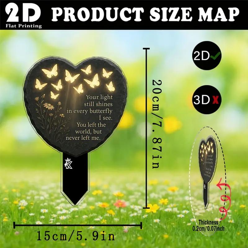 Enhanced Product Title: "Schmetterling-Herz Gedenkplakette aus Acryl mit Warmweißer LED-Beleuchtung – Elegante Erinnerungsplakette für besondere Anlässe" 

This title includes relevant keywords while providing additional context to attract potential buyer
