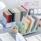 4-Compartment Desk Organizer – Book & File Sorter, Vertical or Horizontal & 4 Colors