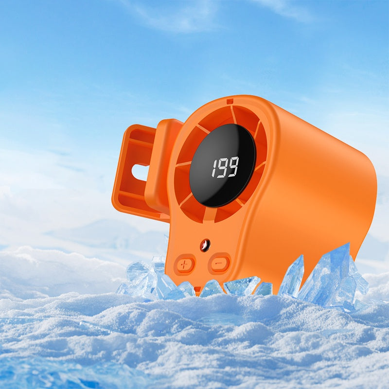 Mini Clip Fan – Rechargeable 4000mAh, 3 Speeds & LED Display for Car & Desk