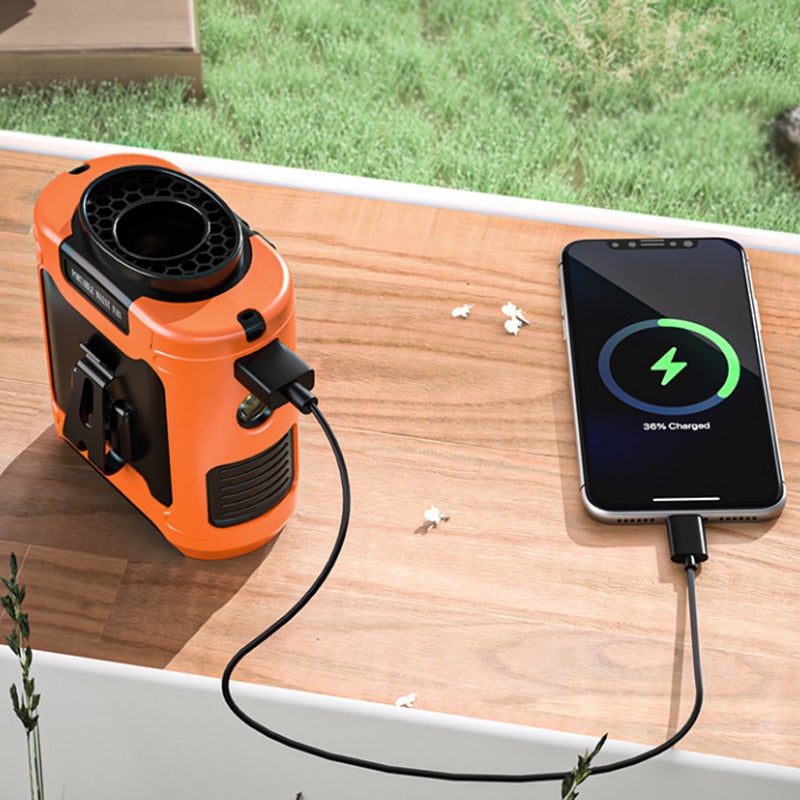 Hands-Free Belt Clip Fan – 6000mAh Rechargeable, 5 Speeds & 12-Hour Runtime