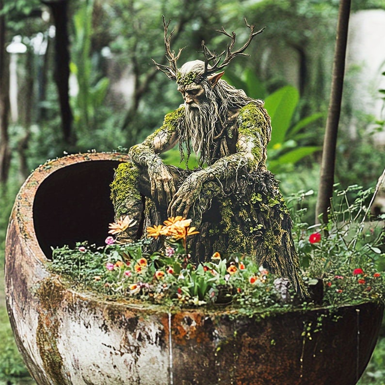 Acrylic Garden Stakes – 6 Mystical Figures, 19×30cm & Weather-Resistant