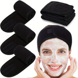 Adjustable Spa Headband – Unisex, Velcro Closure & Soft Breathable Fabric