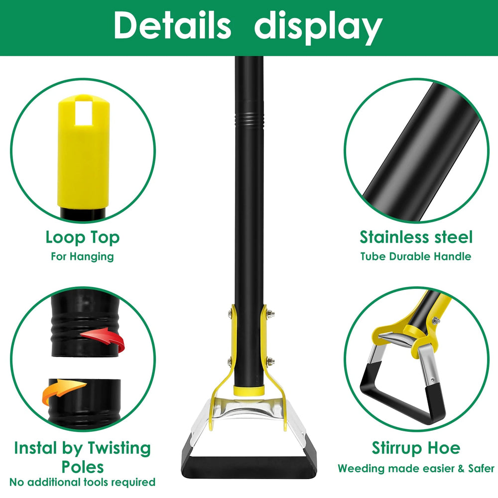 Stainless Steel Garden Hoe – Ergonomic Long Handle, 120/160cm & Sharp Blade