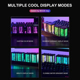 Nixie-Style LED Desk Clock – Walnut Base, RGB 8 Modes & 4 or 6 Digits