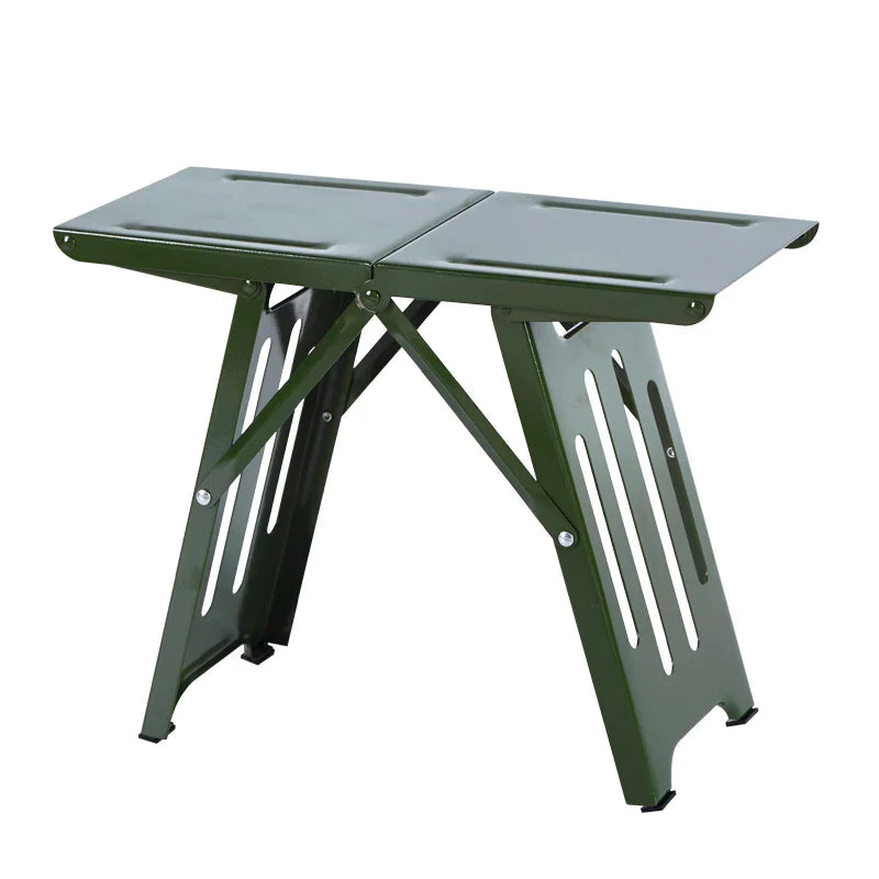 Folding Outdoor Stool with Cushion – Aluminum, Holds 120kg, 1.2kg, Weatherproof
