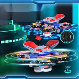 Electric Motorcycle Toy – 360° Rotation, LED Lights & Music for Kids 3+