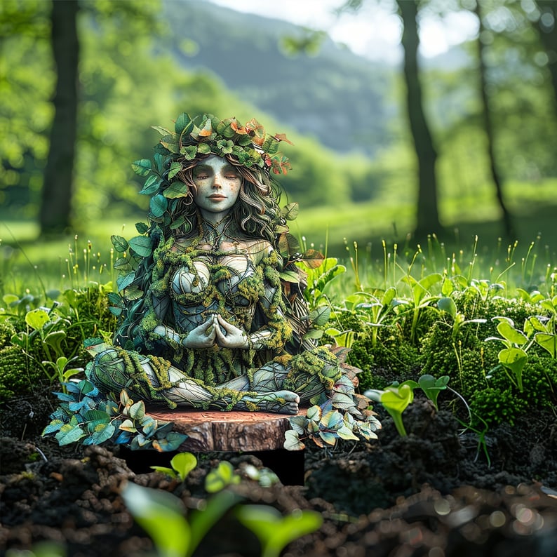 Acrylic Garden Stakes – 6 Mystical Figures, 19×30cm & Weather-Resistant
