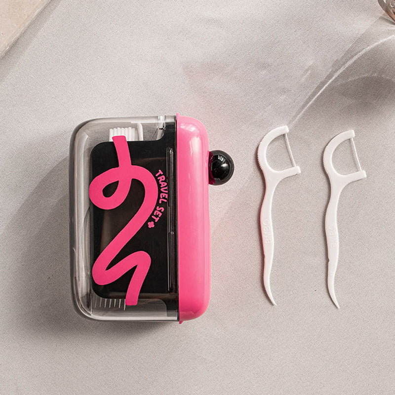 Push-Button Floss Pick Dispenser – 100 Picks, Refillable & Dustproof