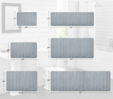 Memory Foam Bath Mat – Non-Slip PVC Backing, Water-Absorbent & 3D Striped Design