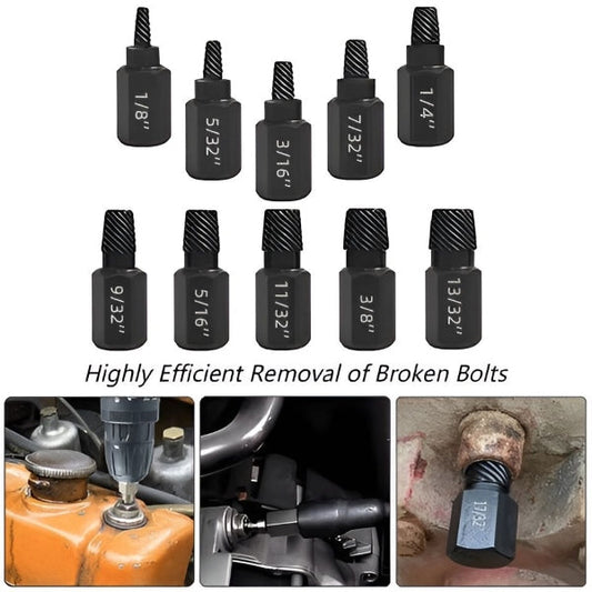 20-Piece Screw Extractor Set – Left-Hand Thread, Removes Stripped & Damaged Screws