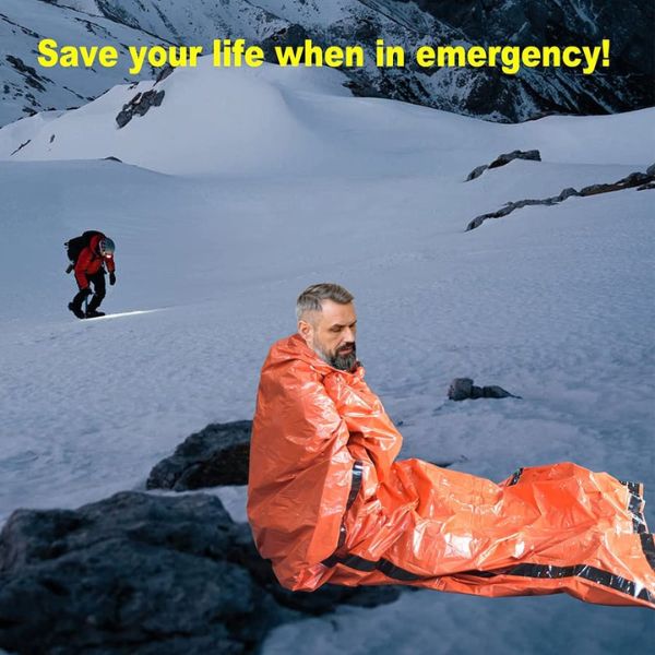 Reflective Emergency Blanket – Waterproof, 90% Heat Reflection & Compact Orange