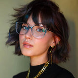 Progressive Lesebrille mit Blaulichtfilter - Komfortable, modische Lesebrille für digitalen Schutz und klare Sicht