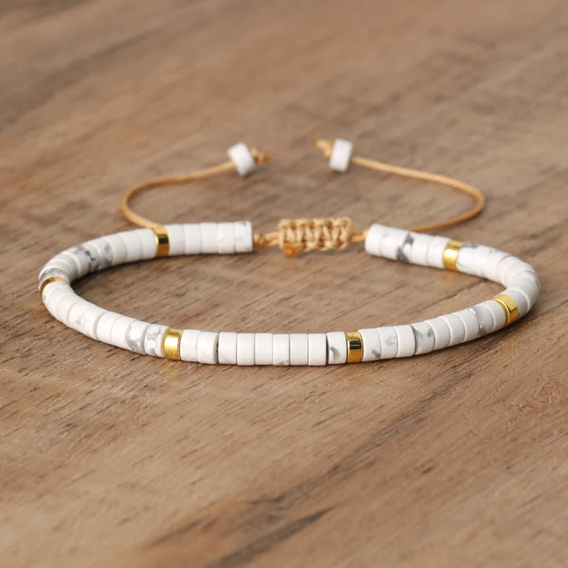 Seraphina – Braided Bracelet with 2.4mm Natural Stone Beads