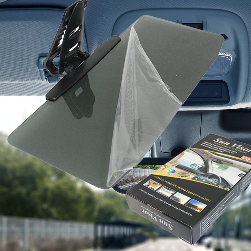 Car Sun Visor Extension – Polarized Panel, Clip-On Mount & 180° Swivel