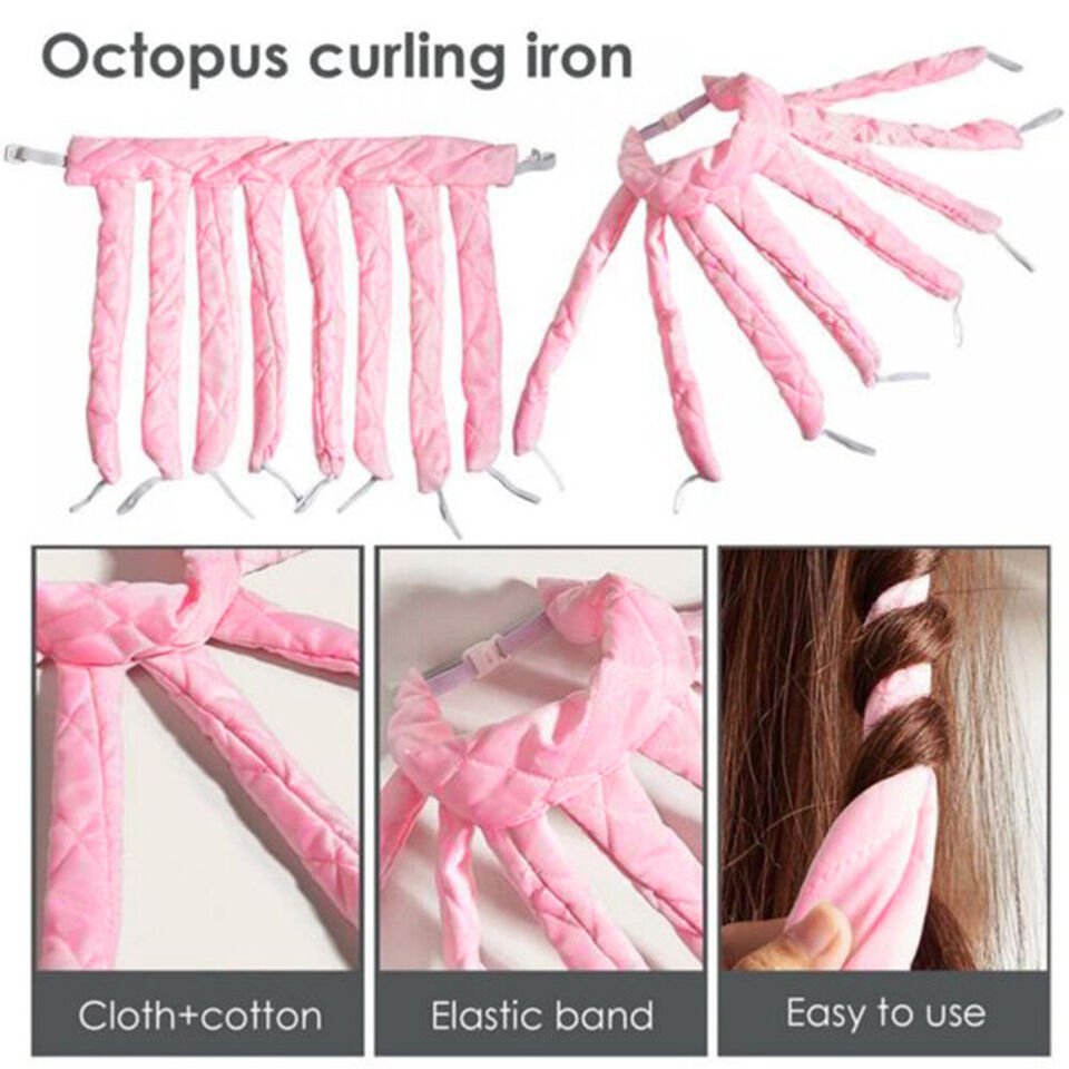 Heatless Curling Headband – Satin, Overnight Curls & 2 Hair Ties