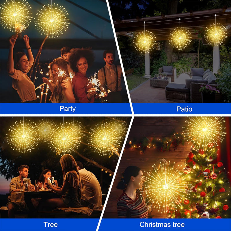 Solar LED Firework Lights – Automatic Outdoor Decorative Lighting for Gardens & Patios